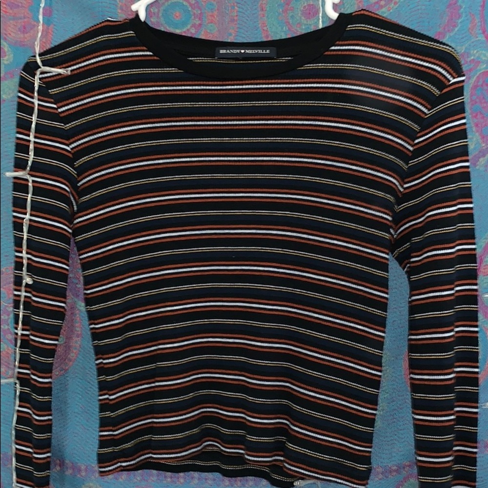 Brandy cropped long sleeve top